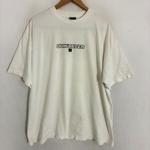 Vtg Y2K Quiksilver Shirt Mens XXL Short Sleeve Center Logo Tagged Surf Skate Tee